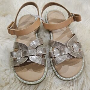 Cat & Jack Glittery Tan Kids Sandals
